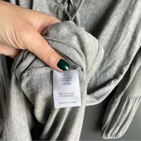 Chaser Womens Lace Up Tunic Dress in Gray - Picture 6 of 6